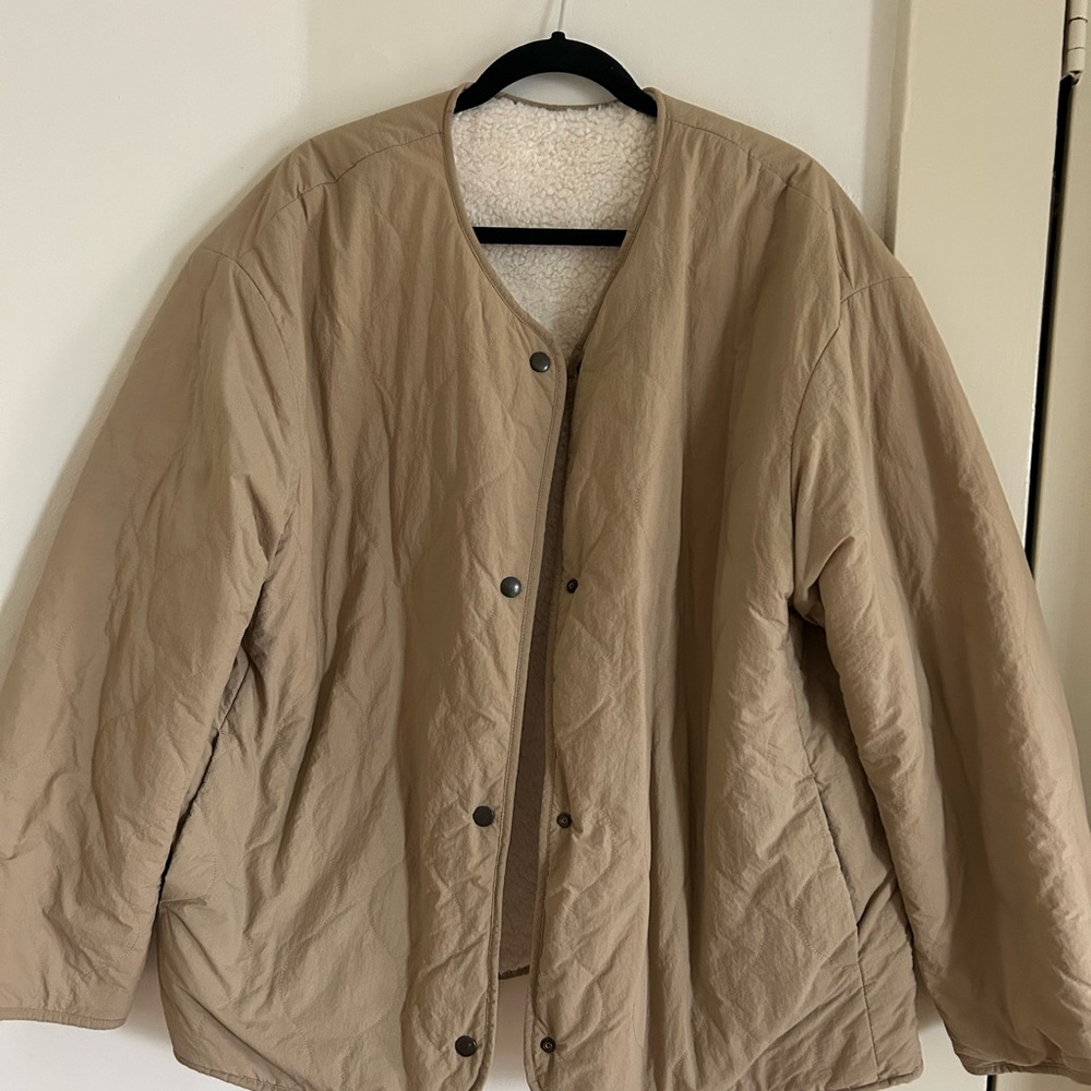 Women's Tan Quilted Jacket